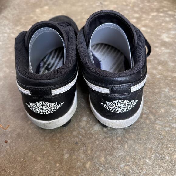 Jordan 1 Retro MCS Low Black-White Baseball Cleats Mens Size 9.5 CJ8524-011 READ main image 4